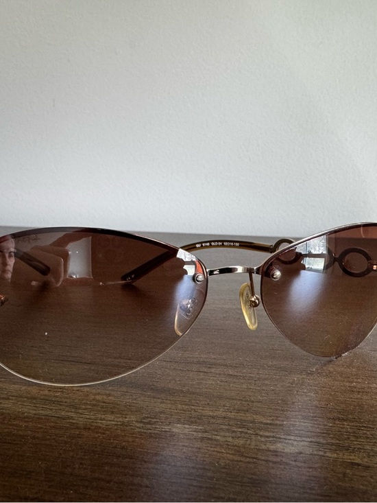 Guess Accessories - Guess Gold-Accent Rimless Sunglasses with Brown Lenses
